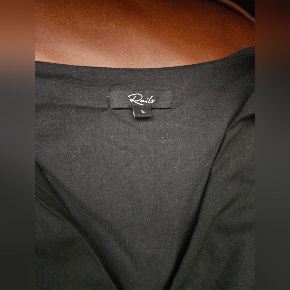Rails Lucia Dress Black Eyelet Dress sz Large 268$ - Picture 6 of 10